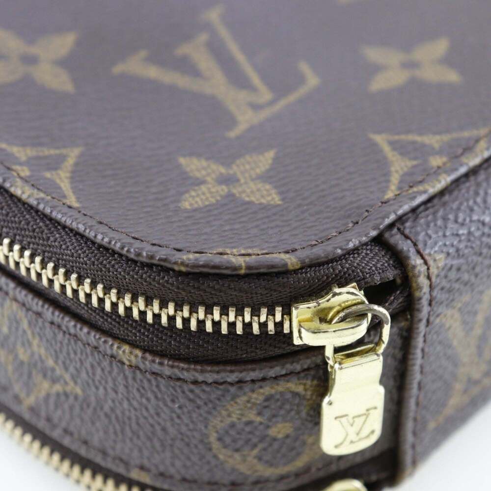 LOUIS VUITTON Authentic Brown Monogram Canvas Pouch - Picture 4 of 12